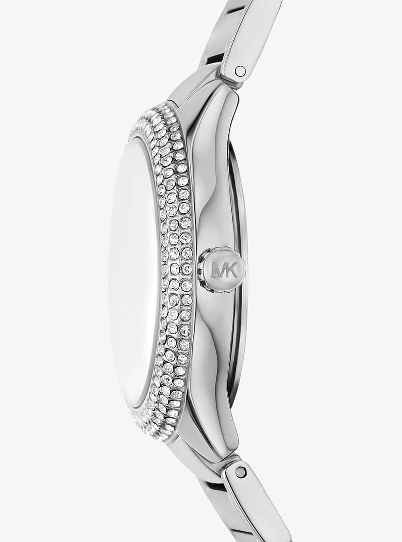 Mini Sylvia Pavé Silver-Tone Watch and Bracelet Gift Set