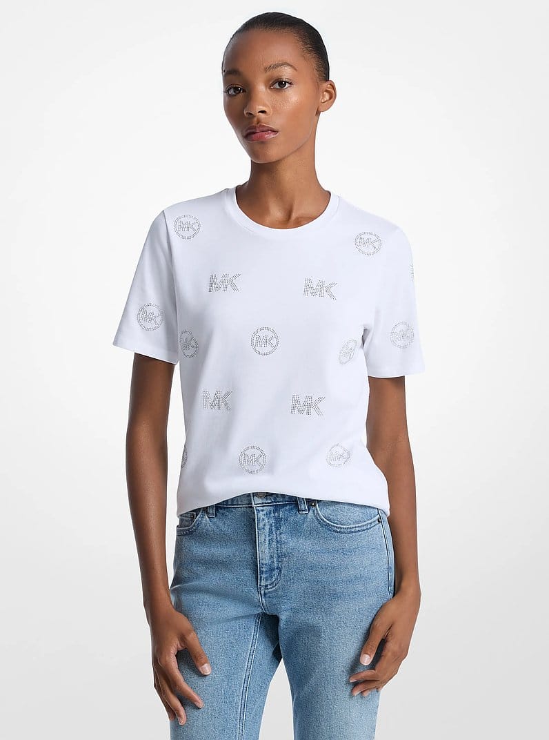 Embellished Logo Cotton T-Shirt