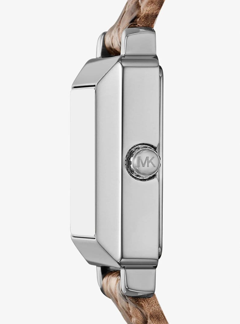 Mini Gwynn Snake Embossed Leather Watch