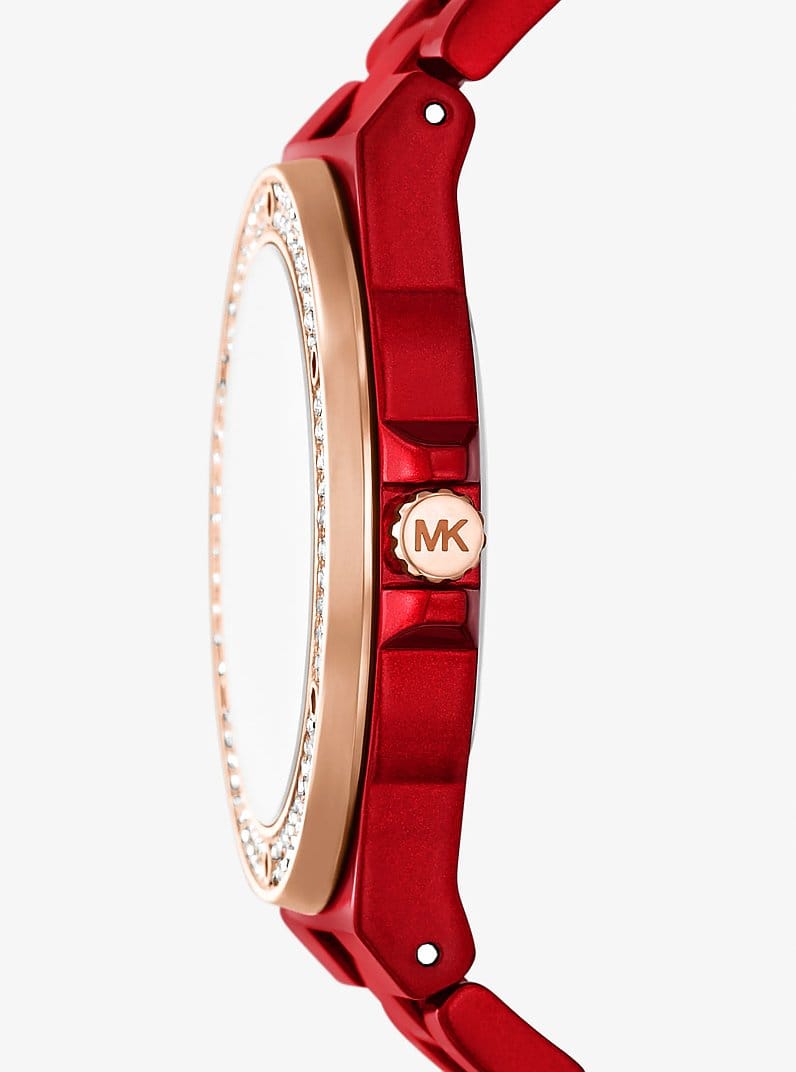 Lennox Pavé Red-Tone Watch