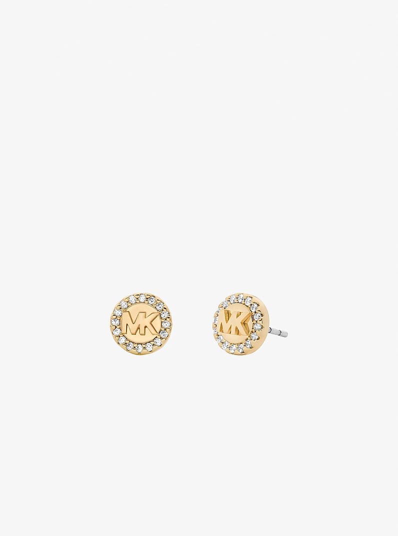 Pavé Logo Stud Earrings