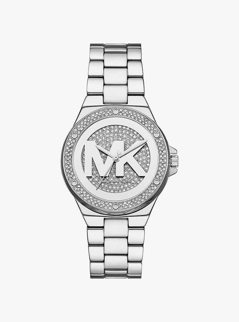 Lennox Pavé Silver-Tone Watch