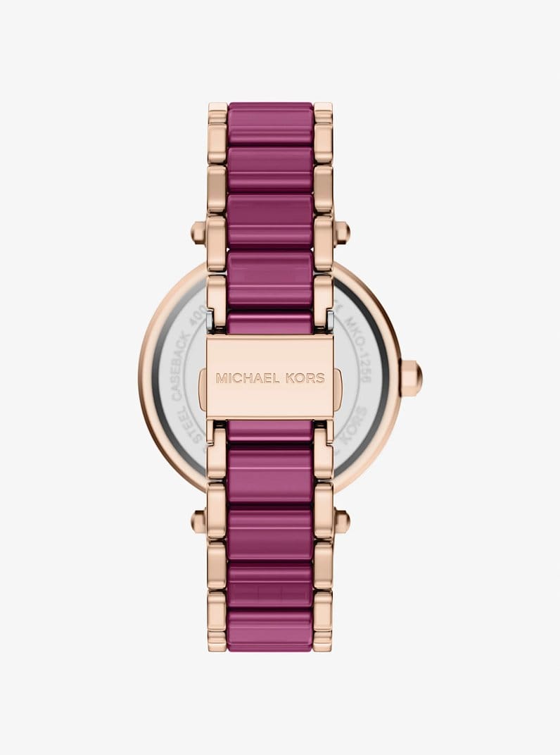 Oversized Parker Pavé Pink-Tone Watch