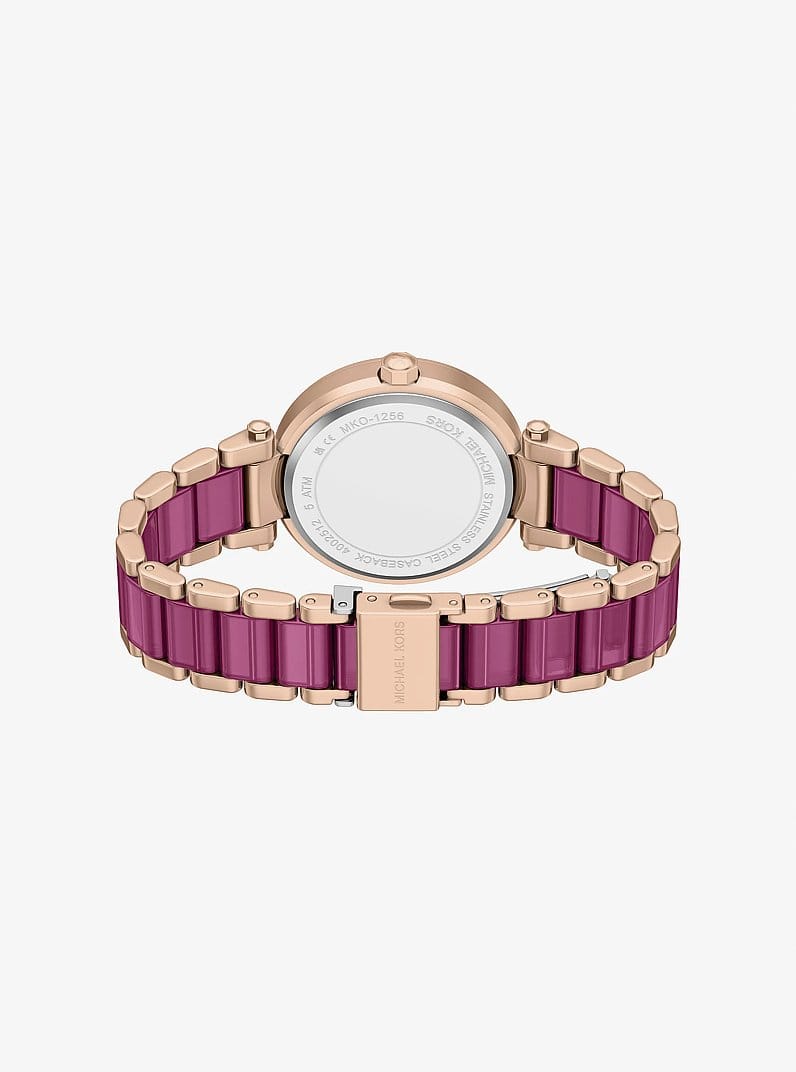 Oversized Parker Pavé Pink-Tone Watch