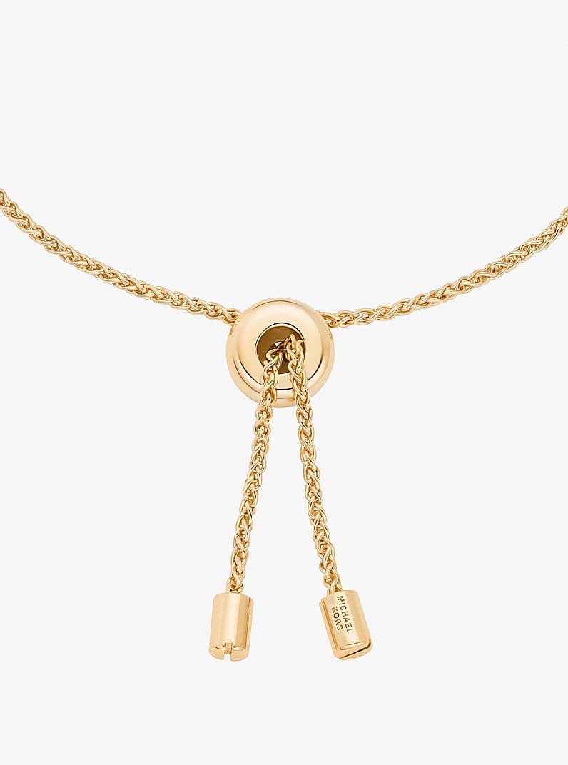Pavé Logo Pendant Slider Bracelet