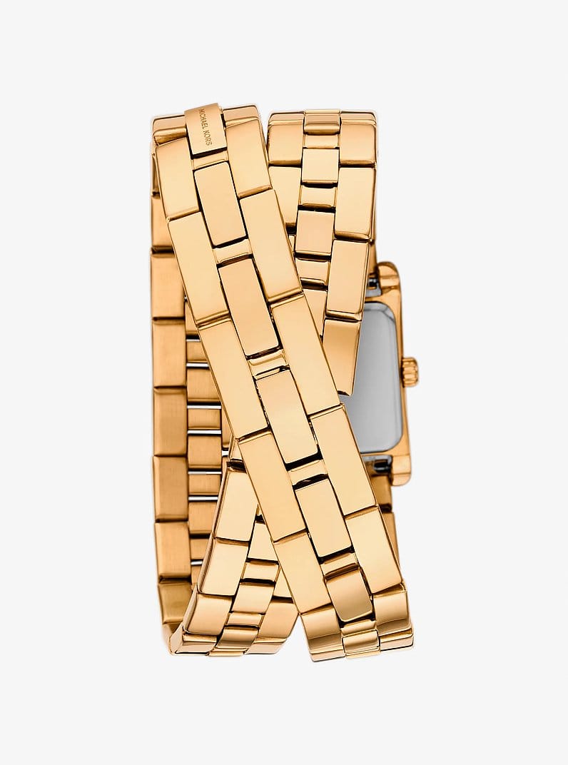 Mini Monroe Silver-Tone Double Wrap Watch