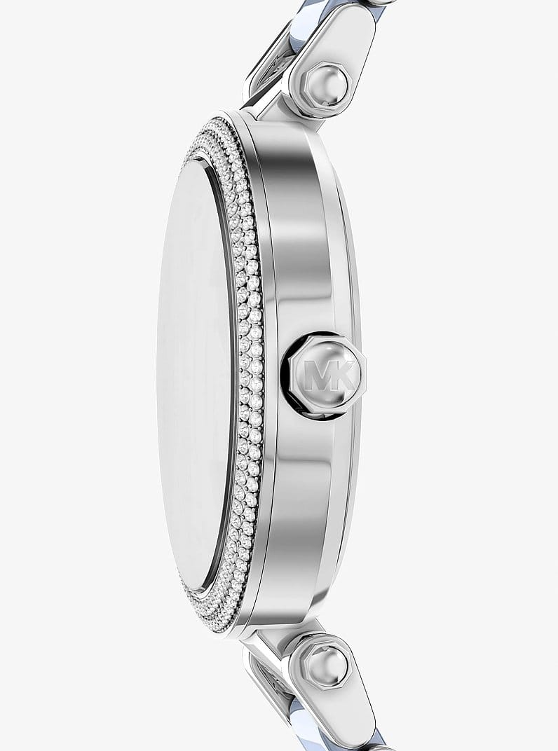 Oversized Parker Pavé Blue-Tone Watch