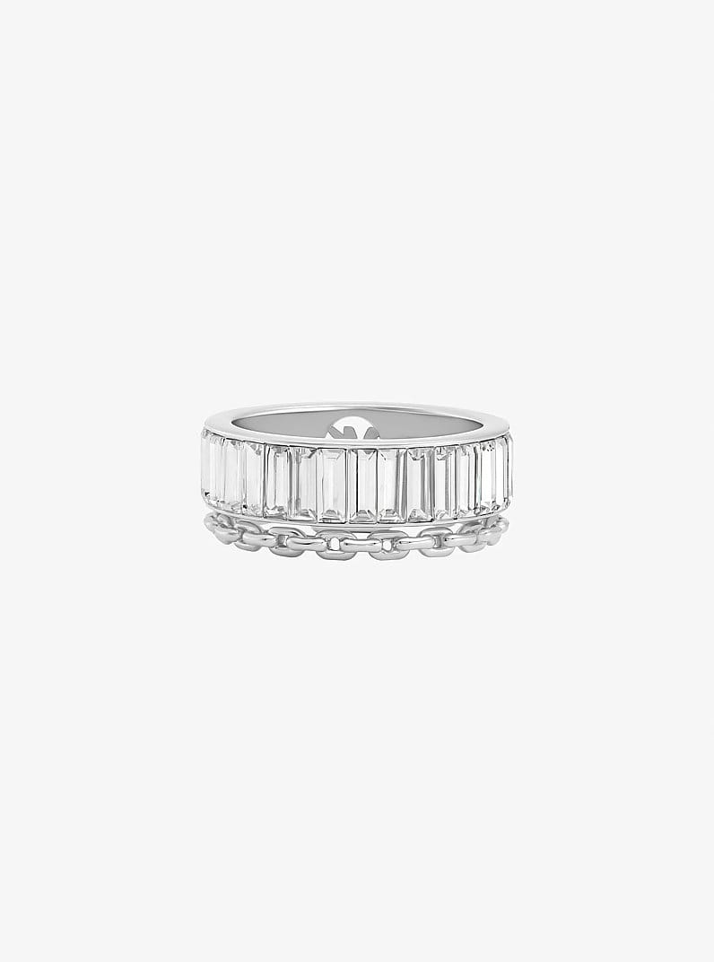 Cubic Zirconia Double Layered Ring