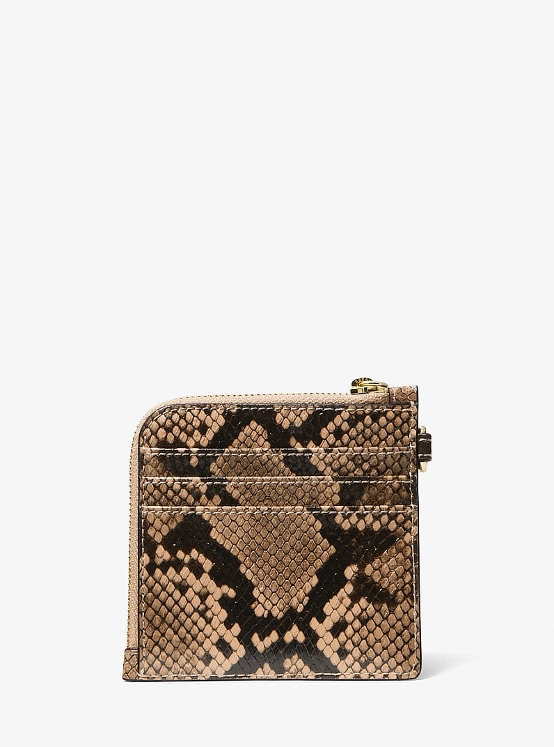 Jet Set Travel Medium Snake Embossed Chain Wallet