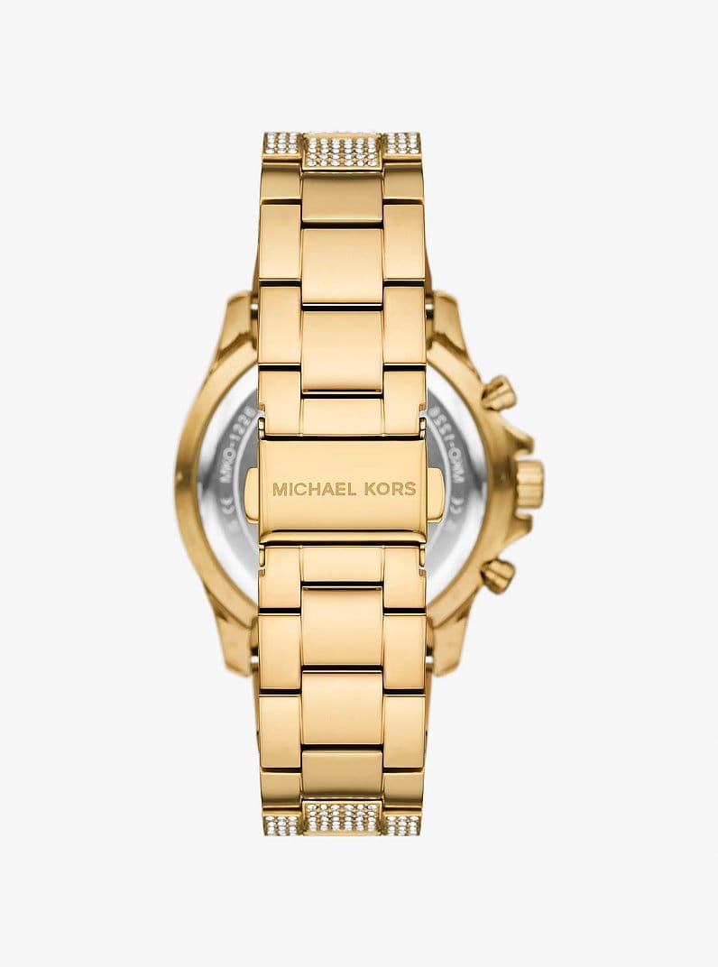 Oversized Everest Pavé Gold-Tone Watch