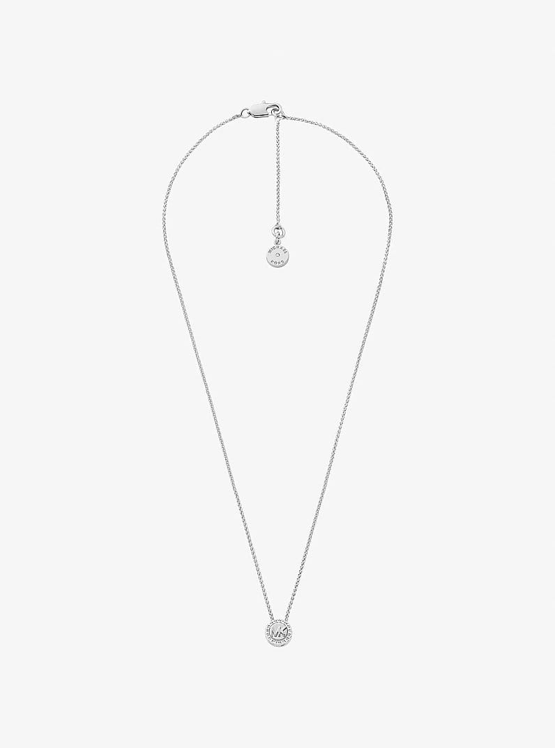 Pavé Logo Pendant Necklace