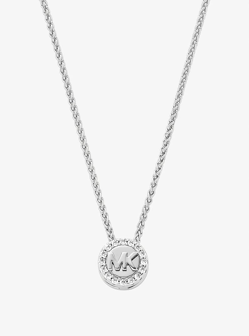 Pavé Logo Pendant Necklace