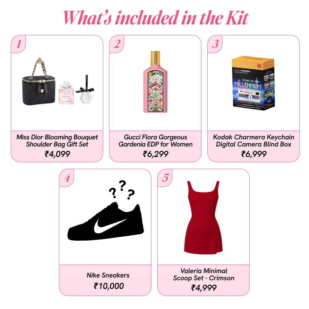 Girl Kit ( Luxe edit - worth 30k) | Dior Blooming Gift set, Gucci Flora, luxury sneakers, hype apparel & more