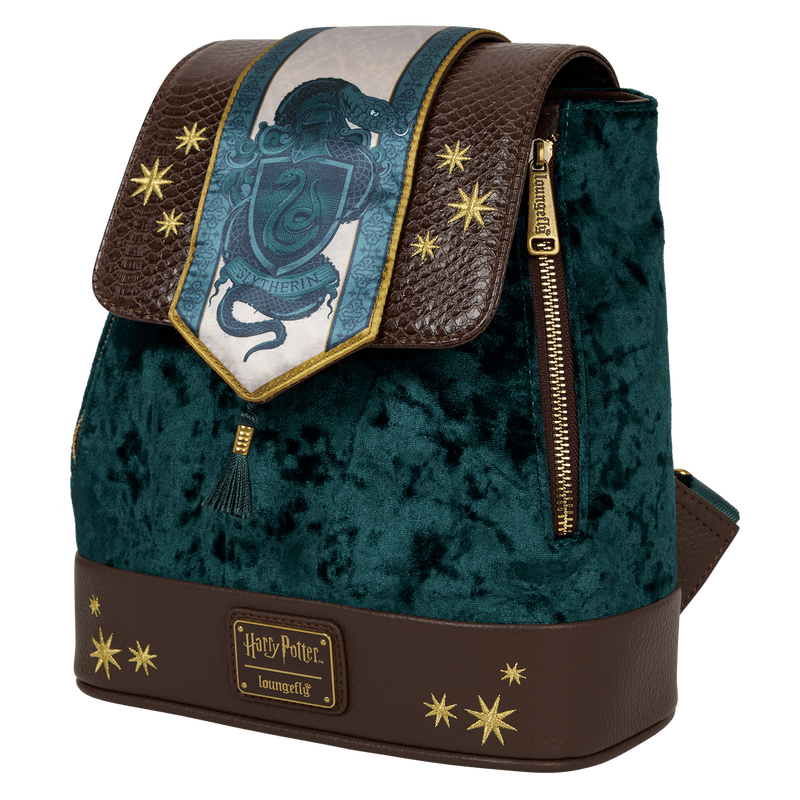 Exclusive Harry Potter Slytherin Banner Velvet Mini Backpack