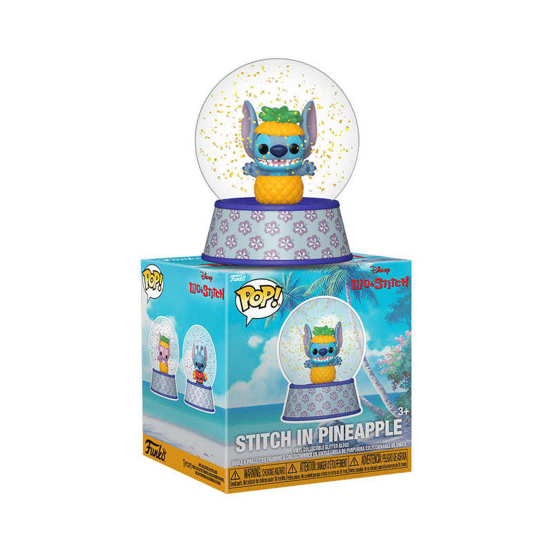 Stitch in Pineapple Mini Glitter Globe