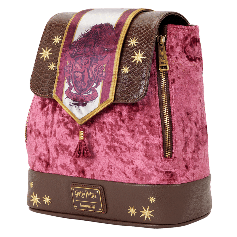 Exclusive Harry Potter Gryffindor Banner Velvet Mini Backpack
