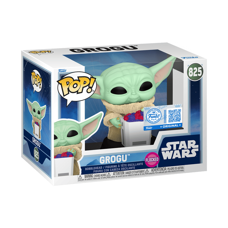 Pop! Grogu with Snack (Flocked)