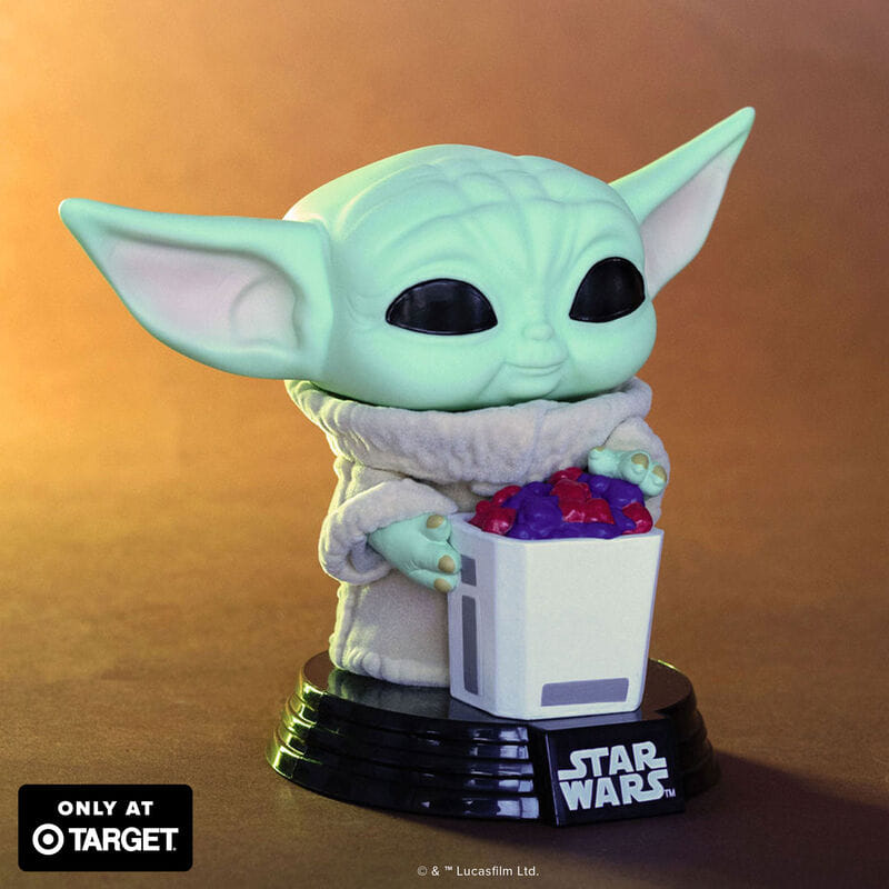 Pop! Grogu with Snack (Flocked)