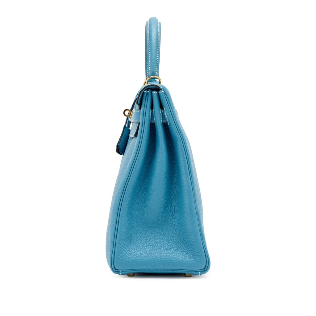 Bleu Jean Retourne Togo Kelly 32 Gold Hardware, 2007