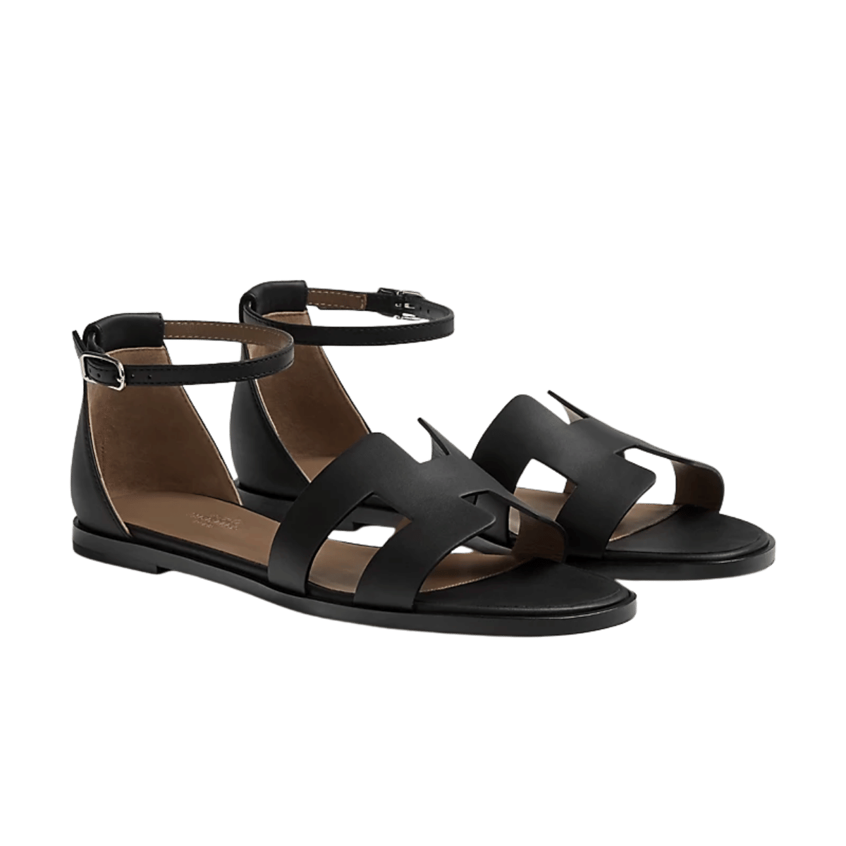 Hermes Santorini Sandal Noir