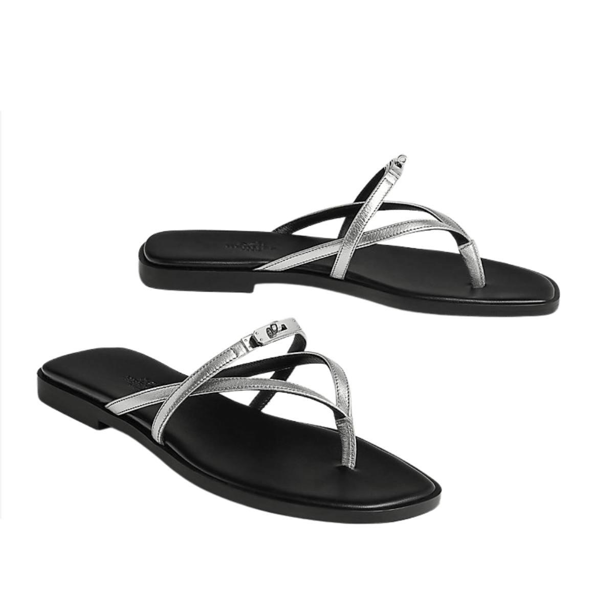 Hermes Miss sandal Gris Argenté