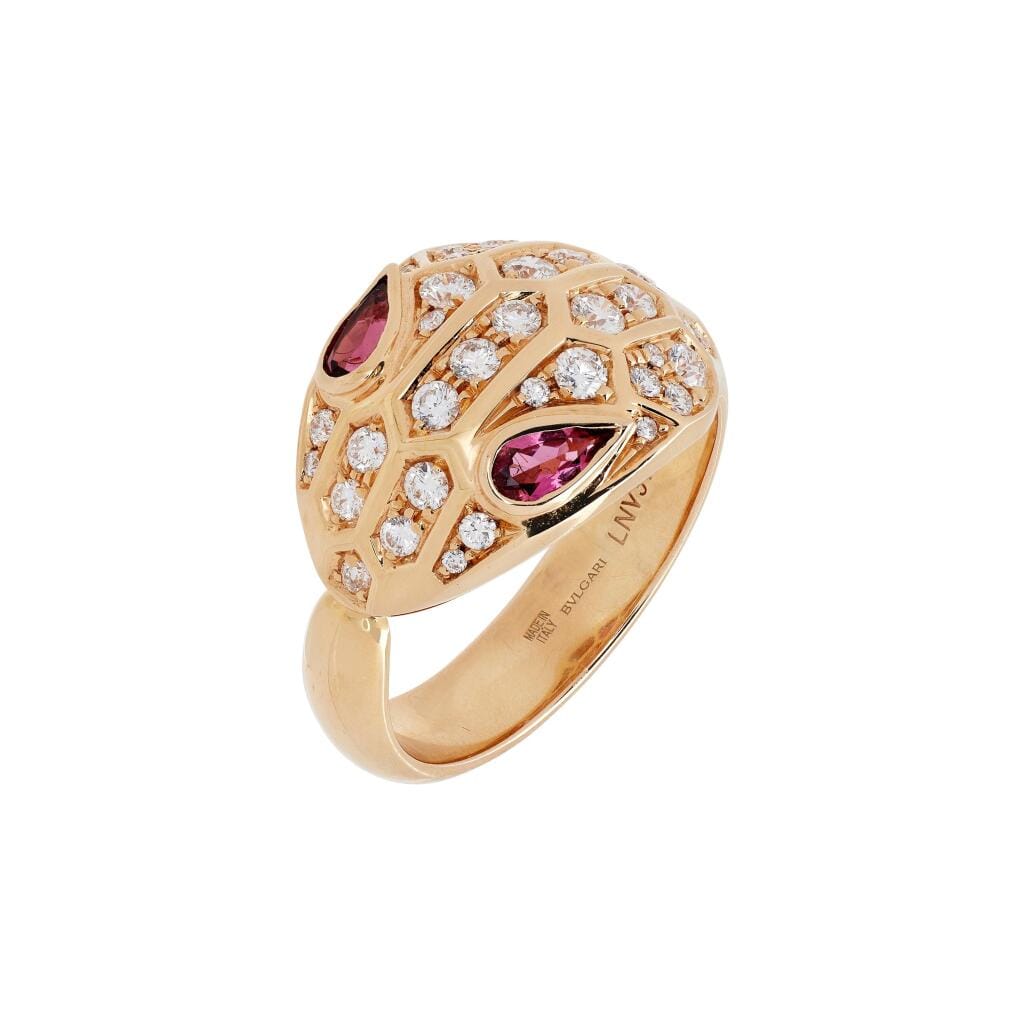 Rose Gold, Tourmaline and Diamond Serpenti Seduttori Ring