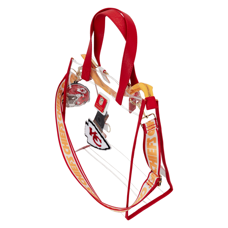 NFL Kansas City Chiefs Clear Convertible Backpack & Tote Crossbody Stadium Bag