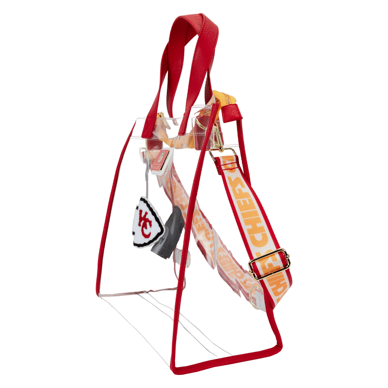 NFL Kansas City Chiefs Clear Convertible Backpack & Tote Crossbody Stadium Bag