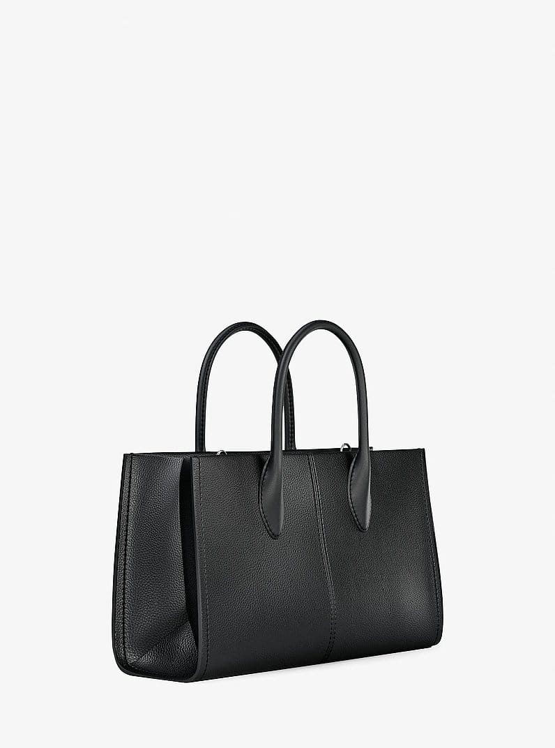 Mirella Medium Pebbled Leather Satchel