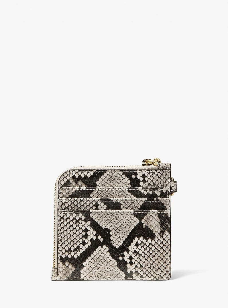 Jet Set Travel Medium Snake Embossed Chain Wallet