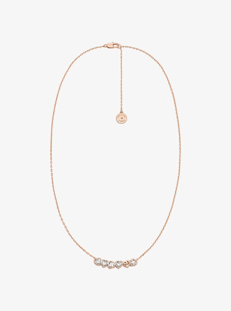 Cubic Zirconia Hearts Necklace