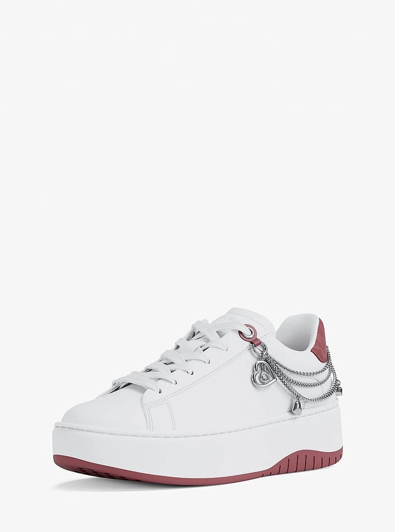 Dottie Embellished Leather Platform Sneaker