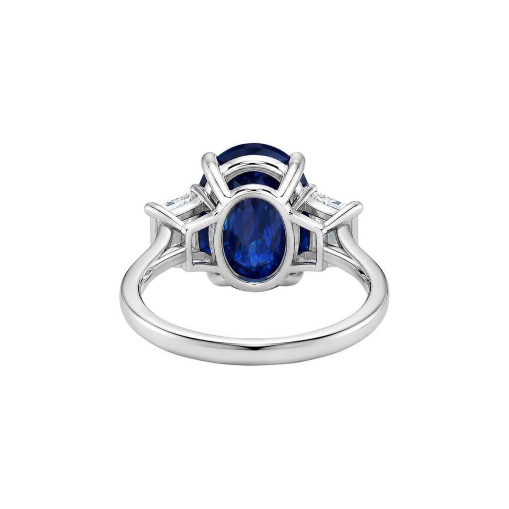 Platinum, 5.20ct Ceylon Sapphire and Diamond Ring