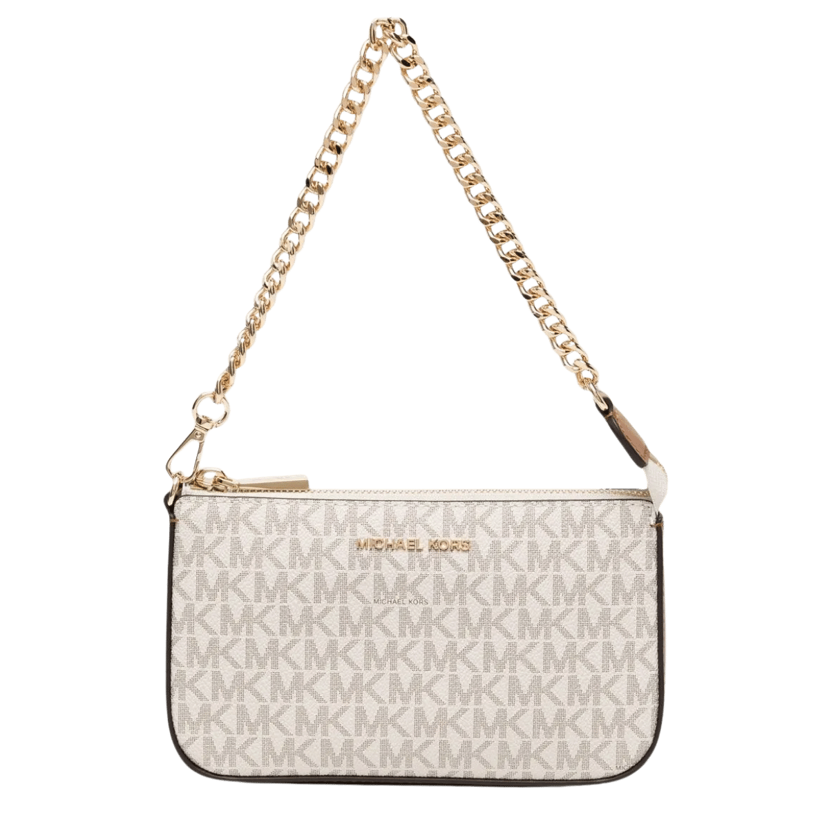Michael Kors Jet Set leather pouchette beige