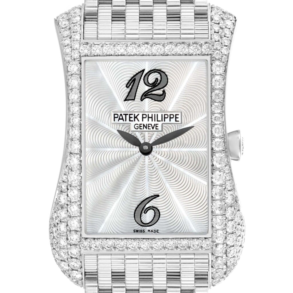 Gondolo Serata (Reference 4972/1G-001). A 39.5mm white gold diamond-set quartz wristwatch. 2018