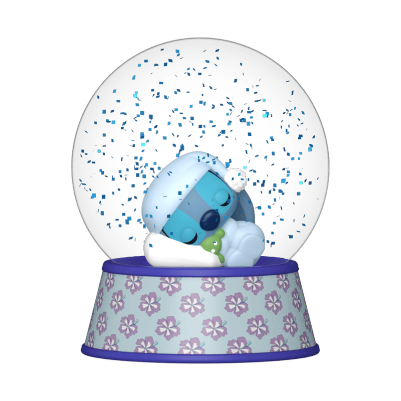 Sleeping Stitch Mini Glitter Globe