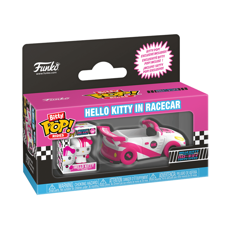 Bitty Pop! Rides Hello Kitty in Racecar