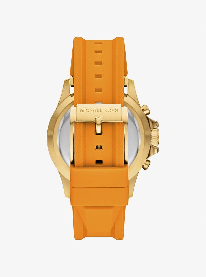 Oversized Everest Gold-Tone and Silicone Watch