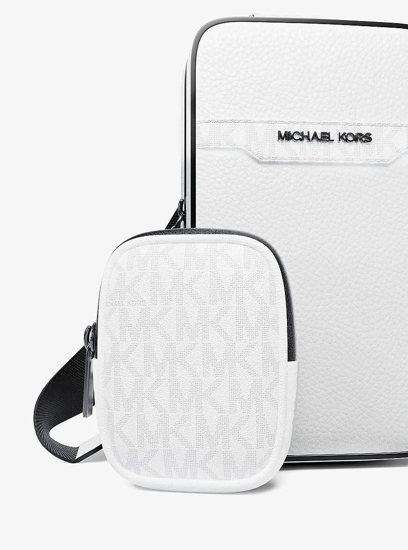 Cooper Medium Pebbled Leather and Signature Logo Sling Pack with Pouch