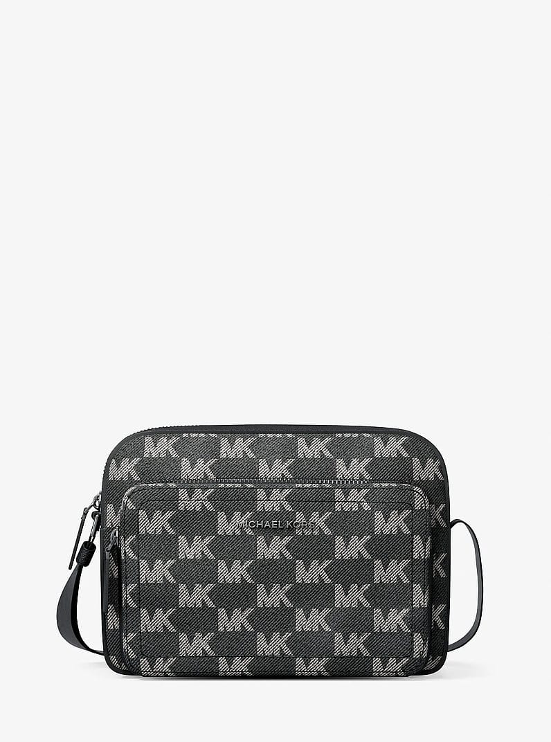 Cooper Logo Jacquard Denim Flight Bag