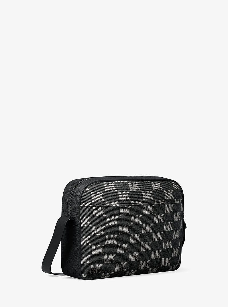 Cooper Logo Jacquard Denim Flight Bag