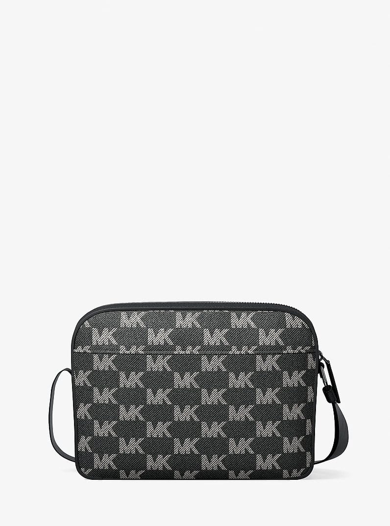 Cooper Logo Jacquard Denim Flight Bag