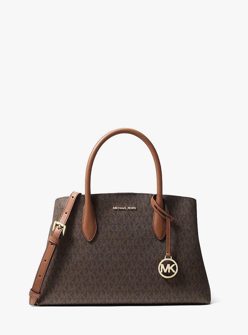 Maya Medium Signature Logo Satchel