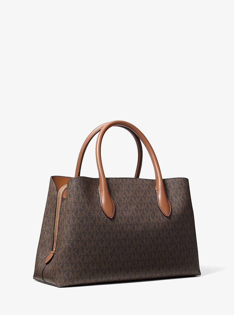 Maya Medium Signature Logo Satchel