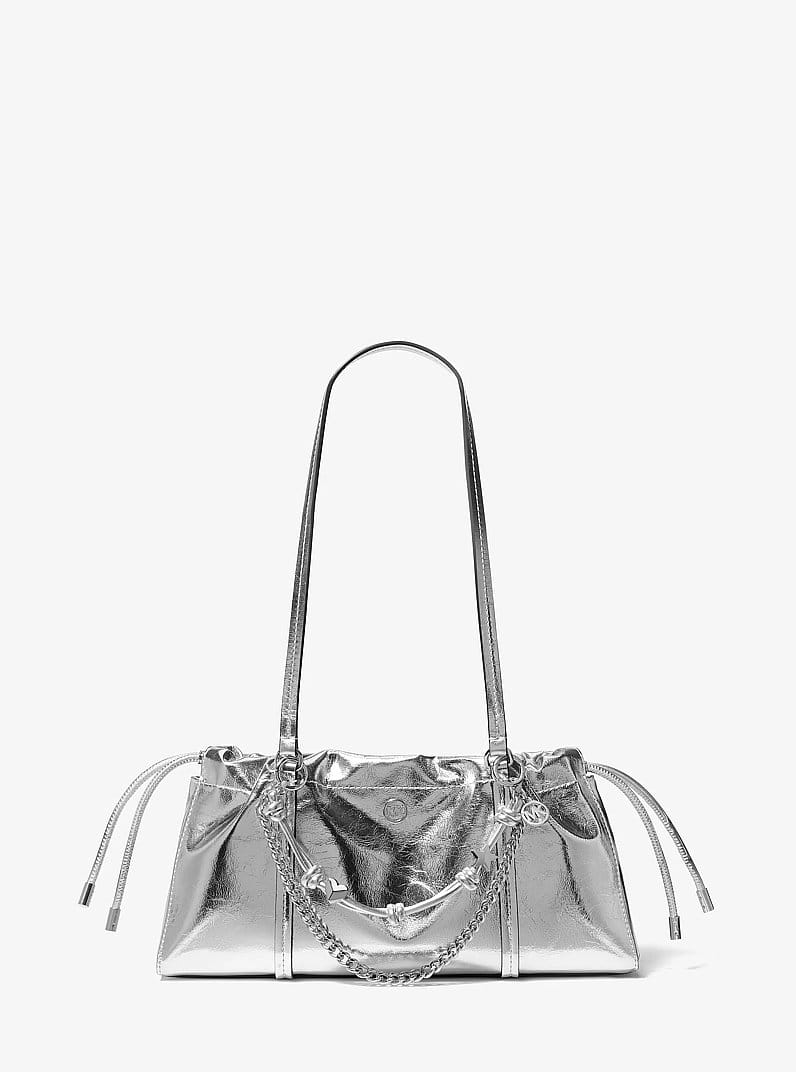 Matilda Small Metallic Cinched Shoulder Bag
