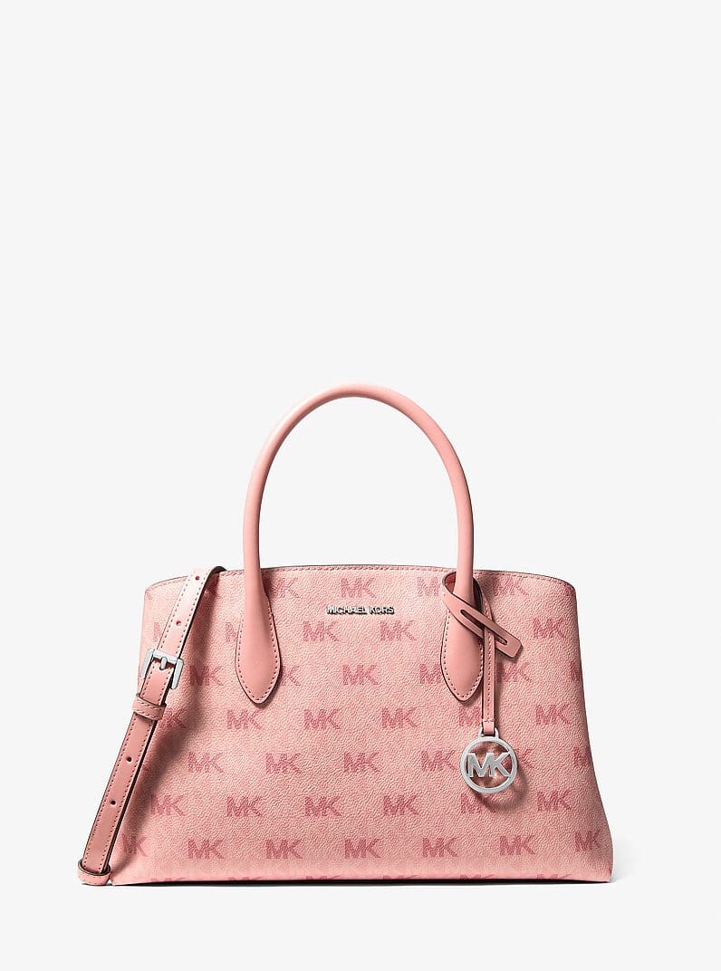 Maya Medium Signature Logo Satchel