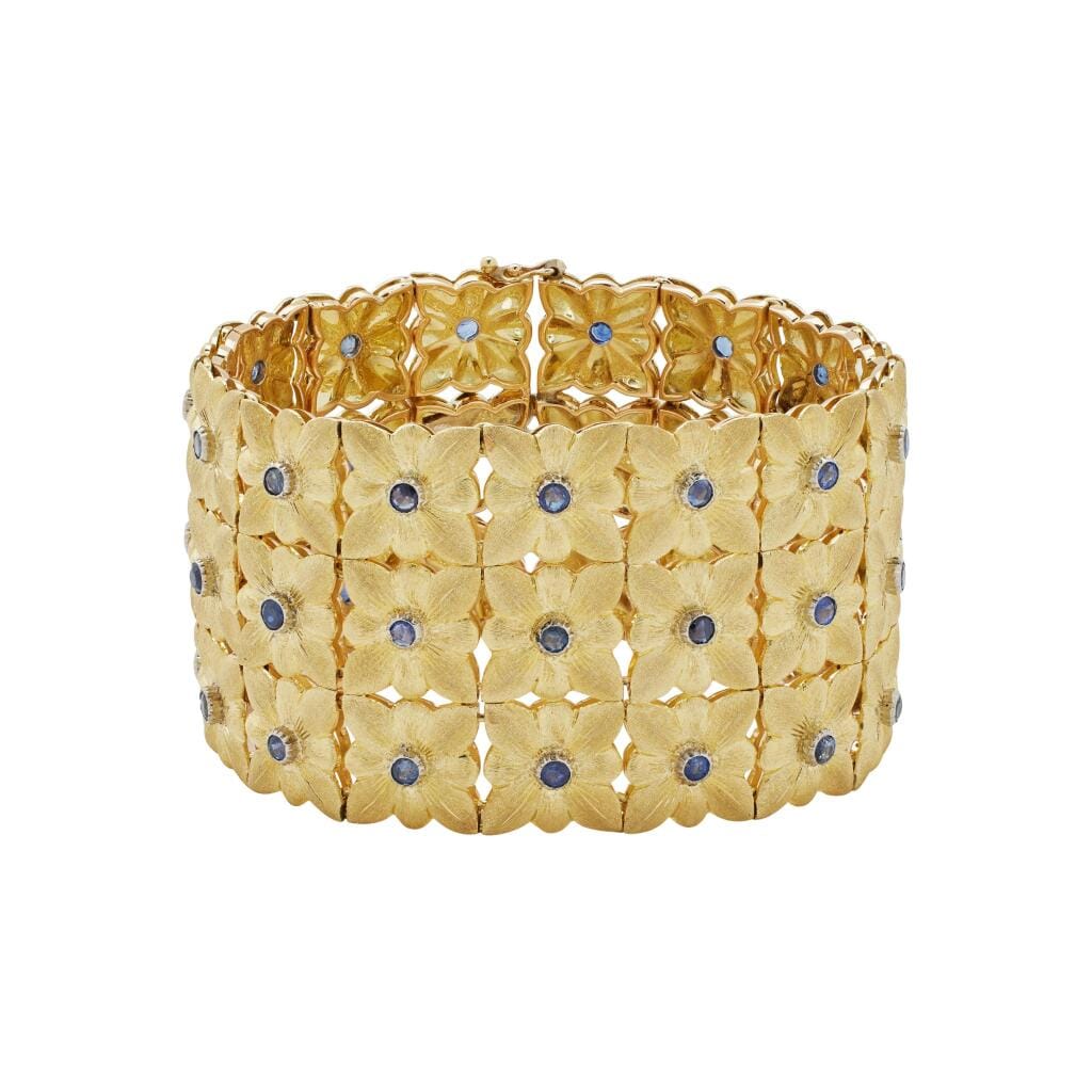 Gold, White Gold and Sapphire Bracelet