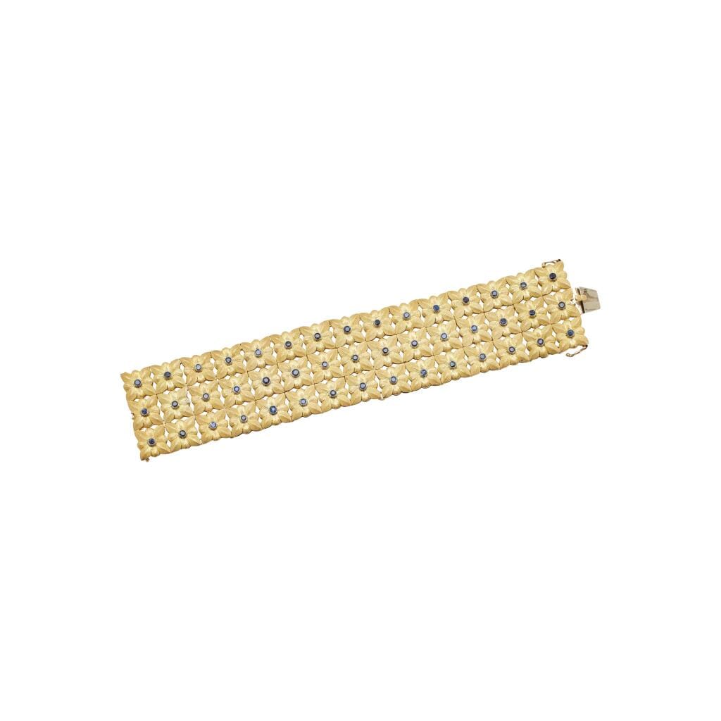 Gold, White Gold and Sapphire Bracelet
