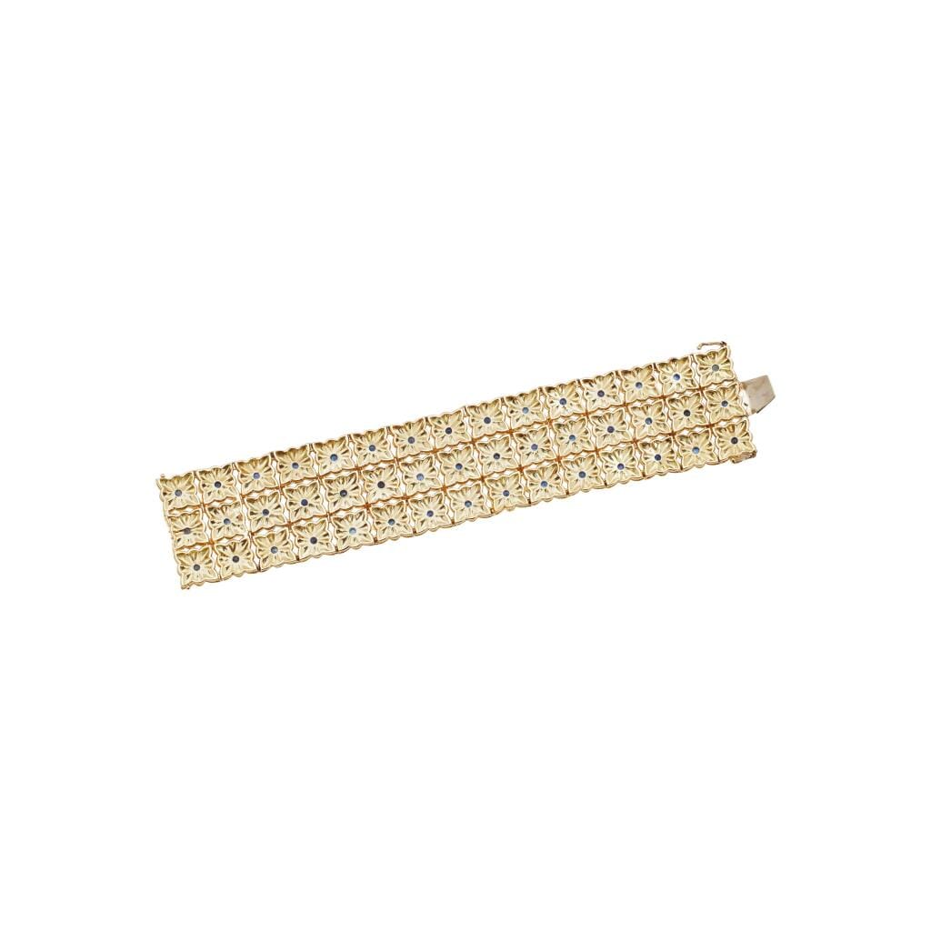 Gold, White Gold and Sapphire Bracelet