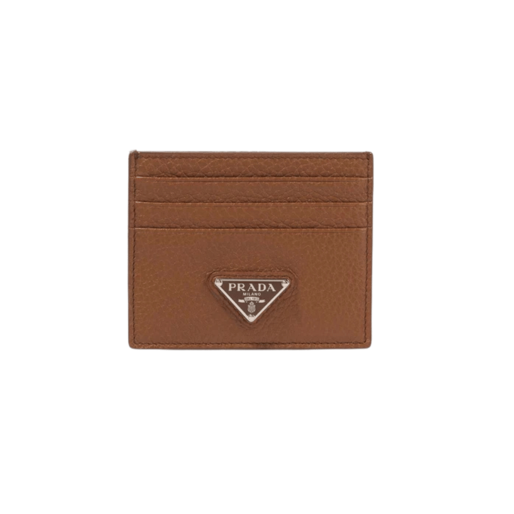 Prada Logo leather card holder